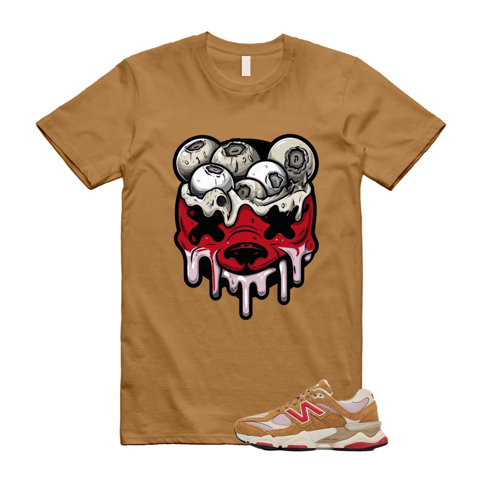 9060 Great Plains True Red Twilight Haze Wheat T Shirt Match DBEAR U9060GEA T-Shirt, Sneaker Match Tee