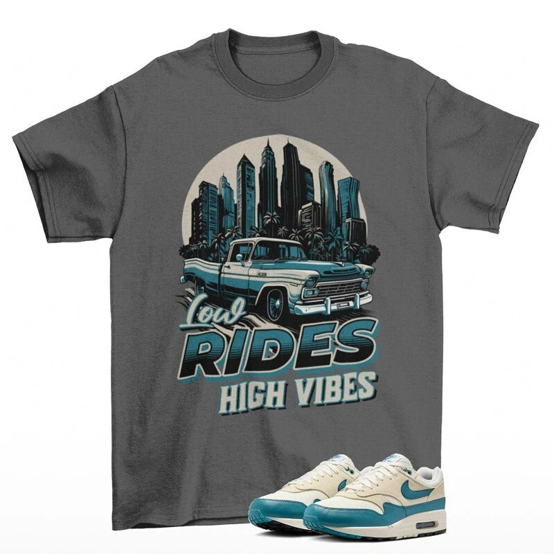 High Vibes Sneaker Shirt Grey to Match Air Max 1 Smokey Blue FZ5808-011 T-Shirt, Sneaker Match Tee