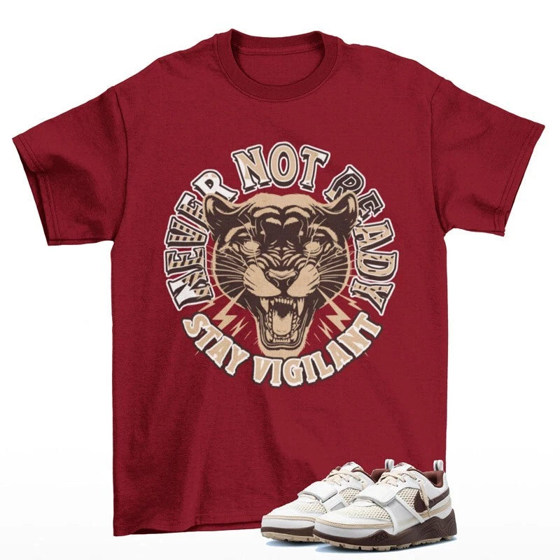 Stay Ready Sneaker Shirt to Match Zoom Field Jaxx Light Chocolate HQ3073-100 T-Shirt, Sneaker Match Tee