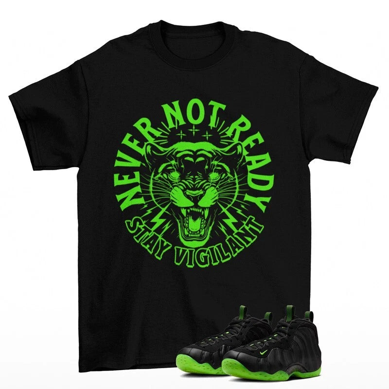 Stay Ready Sneaker Shirt to Match Air Foamposite One Black Volt HF2902-001 T-Shirt, Sneaker Match Tee