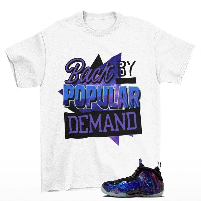 Throwback Sneaker Shirt White to Match Air Foamposite One Galaxy FQ4303-400 T-Shirt, Sneaker Match Tee