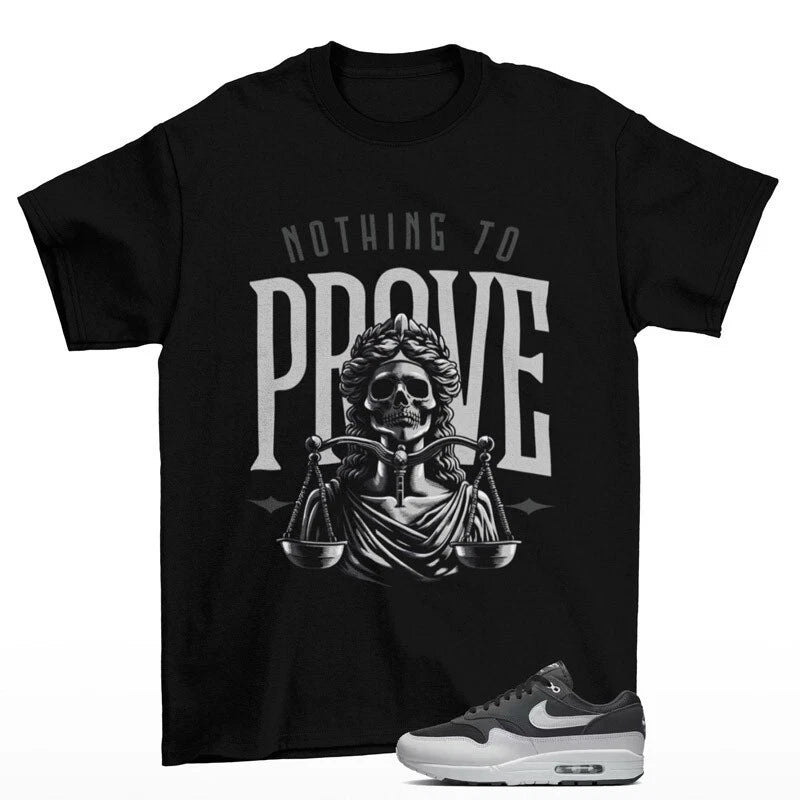 Proof Sneaker Shirt Black to Match Air Max 1 Off Noir Vast Grey FZ5808-007 T-Shirt, Sneaker Match Tee