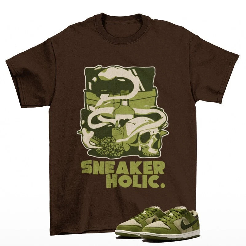 Sneaker Holic Shirt Brown to Match SB Dunk Low Yuto Matcha HF8022-300 T-Shirt, Sneaker Match Tee