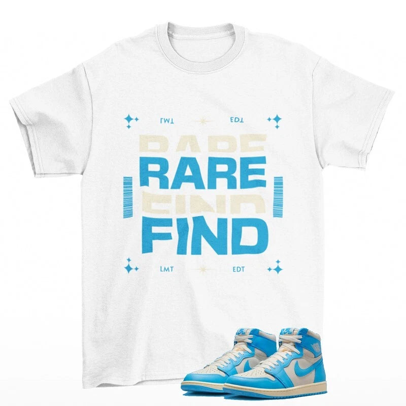 Rare Find Sneaker Shirt White to Match Jordan 1 Retro UNC Reimagined DZ5485-402 T-Shirt, Sneaker Match Tee
