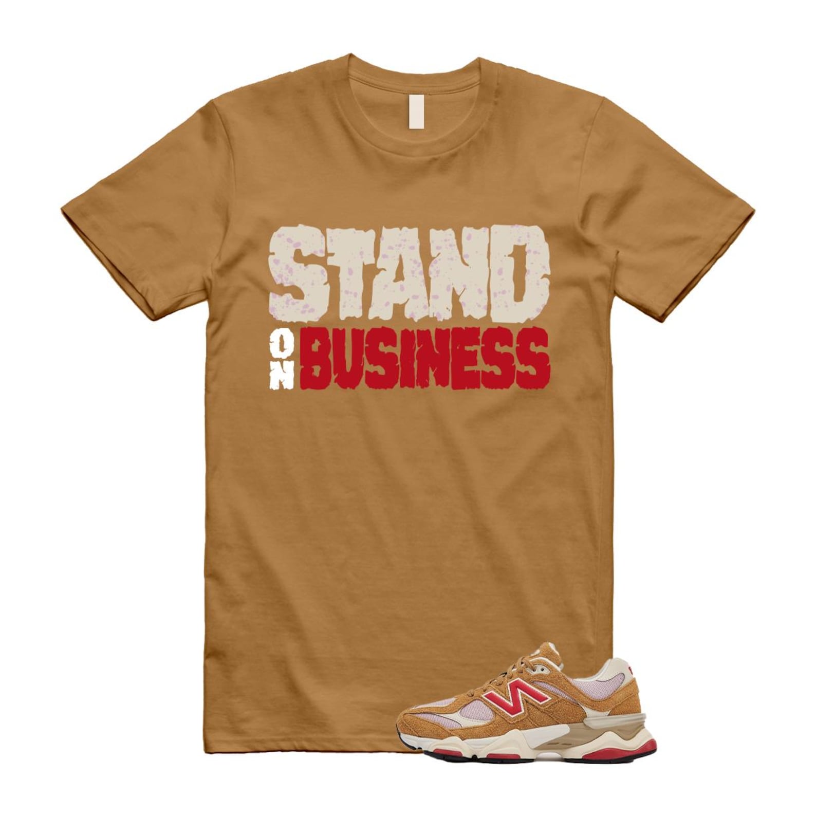 9060 Great Plains True Red Twilight Haze Wheat T Shirt Match SOB U9060GEA T-Shirt, Sneaker Match Tee