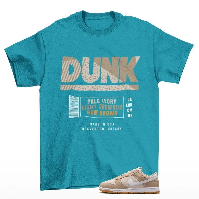 Sneaker Label Shirt to Match Dunk Low Pale Ivory HQ1931-100 T-Shirt, Sneaker Match Tee