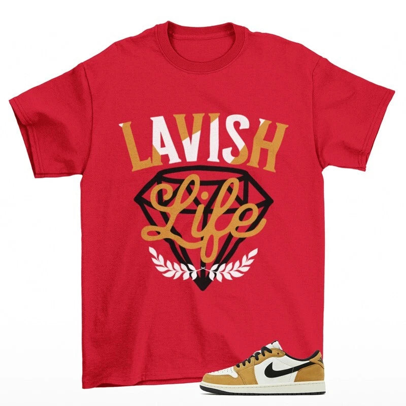 Lavish Sneaker Shirt to Match Jordan 1 Low Rookie of the Year CZ0790-107 T-Shirt, Sneaker Match Tee