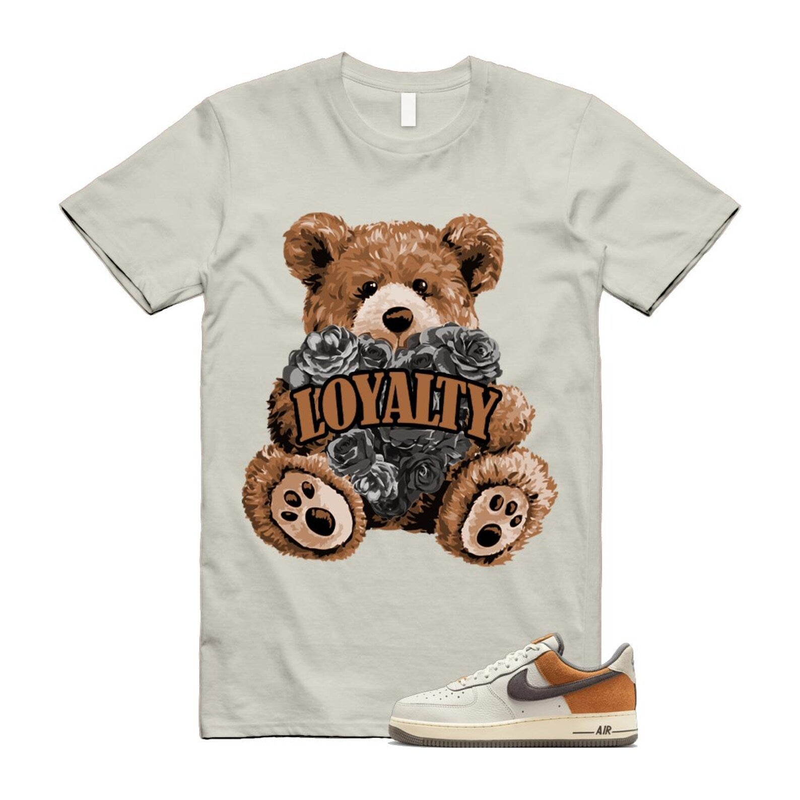 Air Force 1 Phantom Copper Moon Coconut Milk Flat Pewter T Shirt Match LYLTY IB7718-030 T-Shirt, Sneaker Match Tee