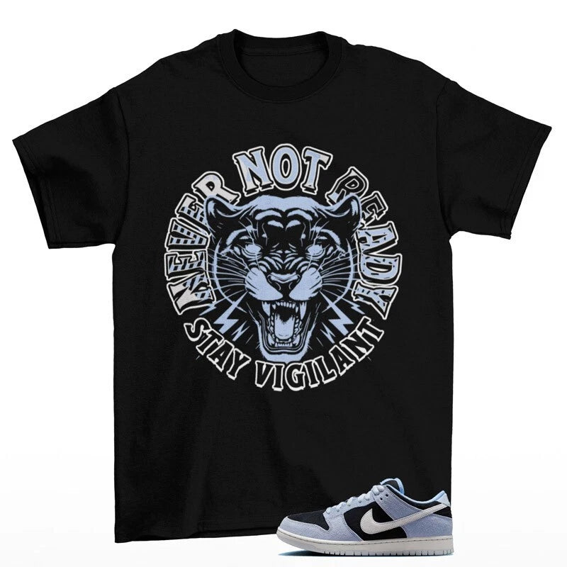 Stay Ready Sneaker Shirt to Match SB Dunk Low Black Aluminum HF3063-400 T-Shirt, Sneaker Match Tee