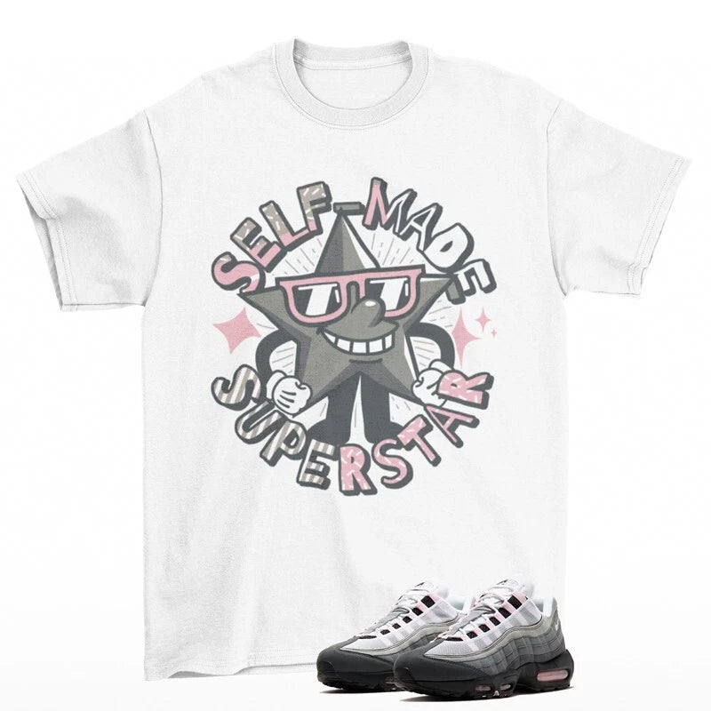 Superstar Sneaker Shirt White to Match Air Max 95 OG Pink Foam HJ5996-001 T-Shirt, Sneaker Match Tee
