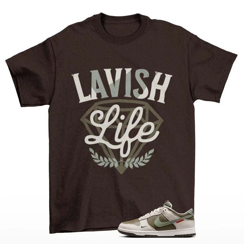 Lavish Shirt Brown to Match Dunk Low Year of the Snake HV5980-231 T-Shirt, Sneaker Match Tee
