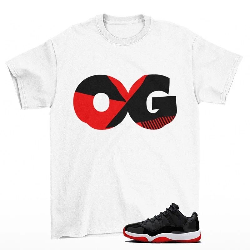 Sneaker OG Shirt White to Match Jordan 11 Retro Low Bred FV5104-006 T-Shirt, Sneaker Match Tee