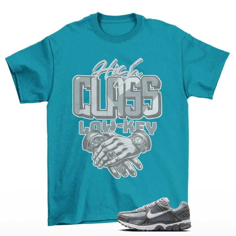 High Class Sneaker Shirt Teal to Match Zoom Vomero 5 Cool Grey FJ4151-003 T-Shirt, Sneaker Match Tee