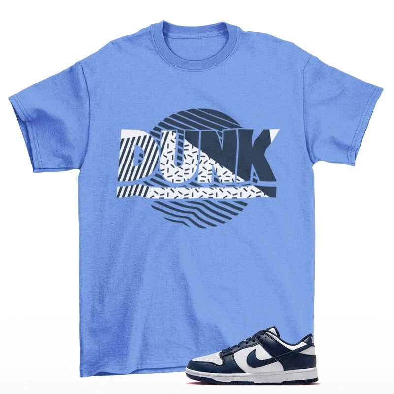 Sunset Sneaker Shirt Blue to Match Dunk Low Midnight Navy / HF5441-107 T-Shirt, Sneaker Match Tee