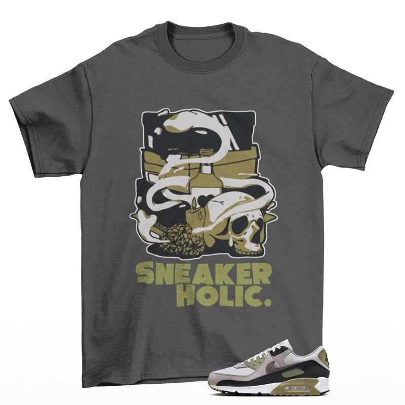 Sneaker Holic Shirt to Match Air Max 90 Light Bone Neutral Olive DM0029-011 T-Shirt, Sneaker Match Tee