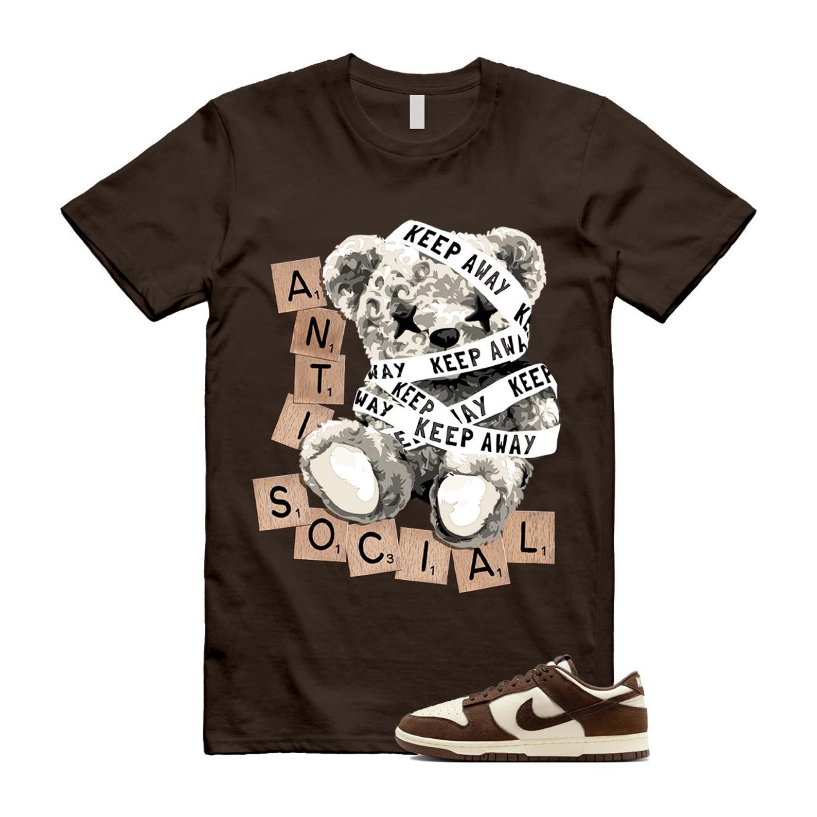 Dunk Baroque Brown Pale Ivory T Shirt Match ANTI FQ8249-104 T-Shirt, Sneaker Match Tee