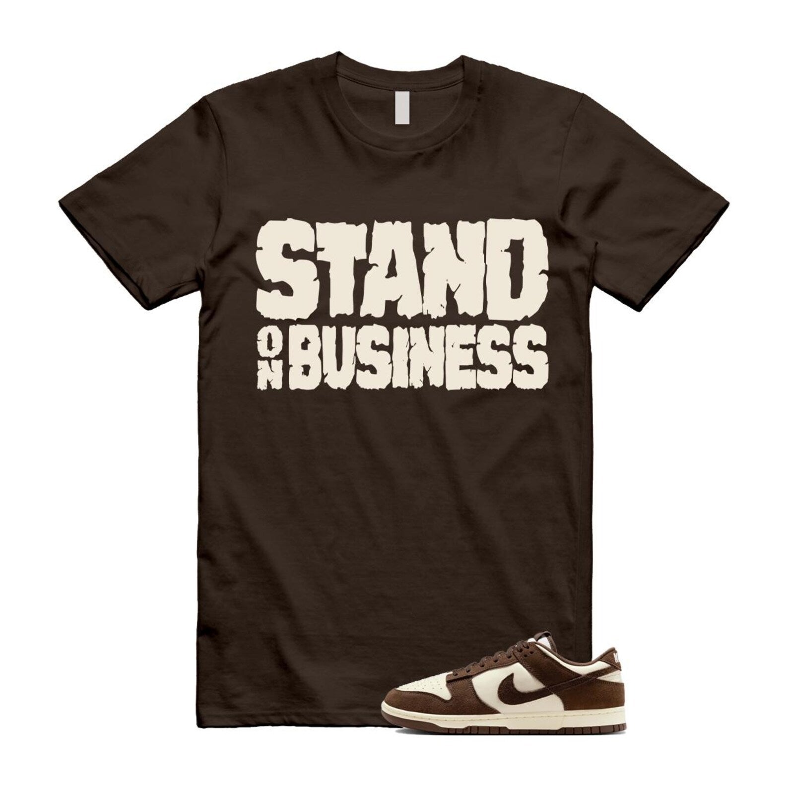 Dunk Baroque Brown Pale Ivory T Shirt Match SOB FQ8249-104 T-Shirt, Sneaker Match Tee