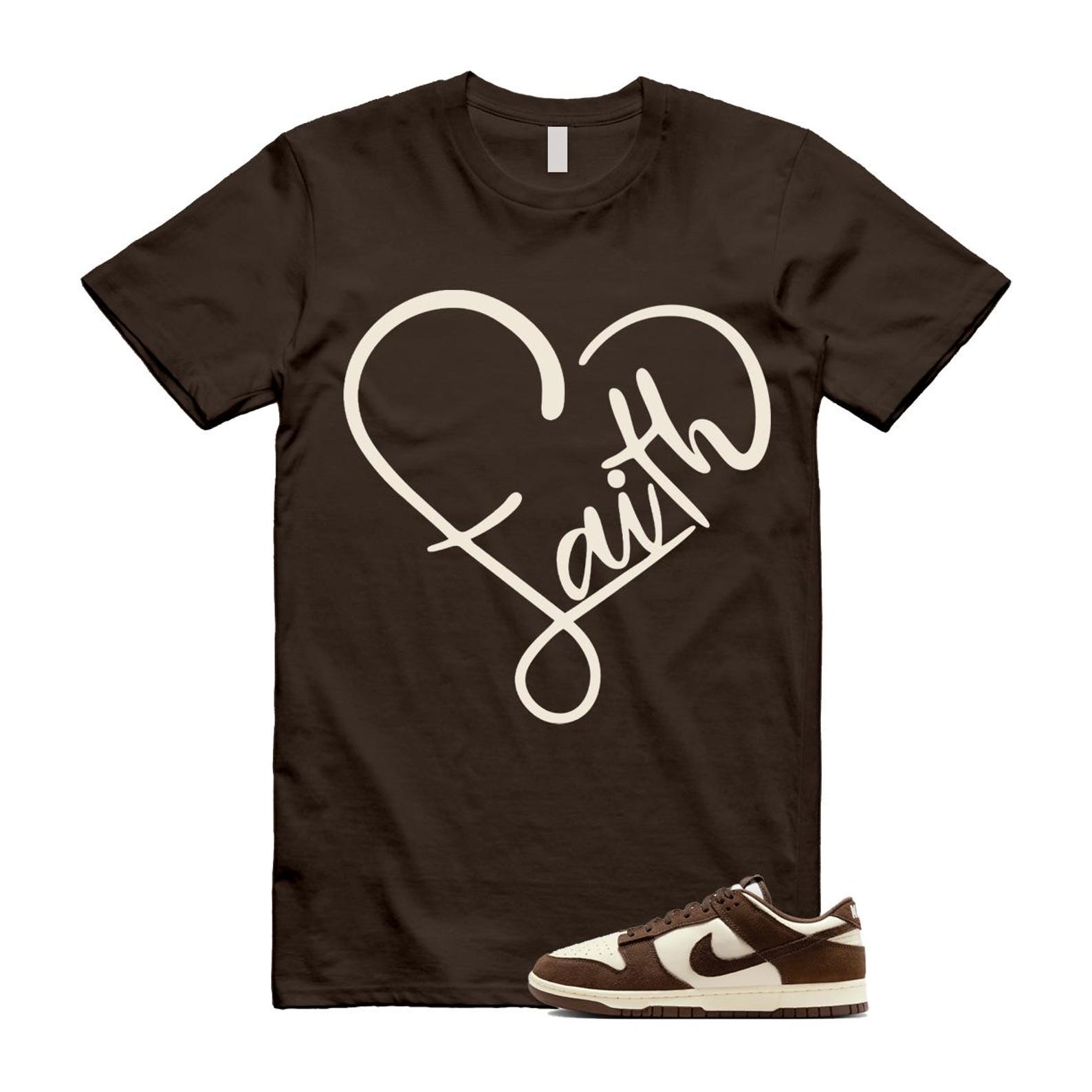 Dunk Baroque Brown Pale Ivory T Shirt Match FAITH FQ8249-104 T-Shirt, Sneaker Match Tee