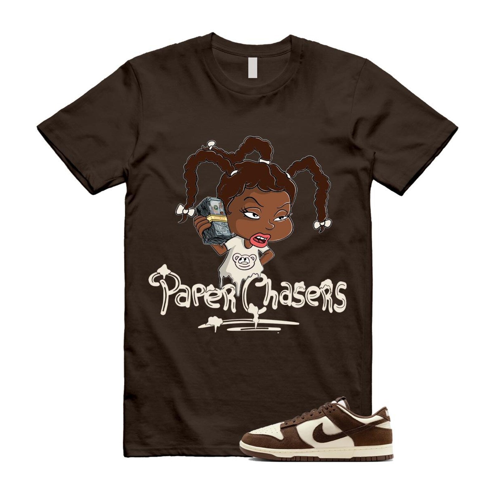Dunk Baroque Brown Pale Ivory T Shirt Match PC FQ8249-104 T-Shirt, Sneaker Match Tee