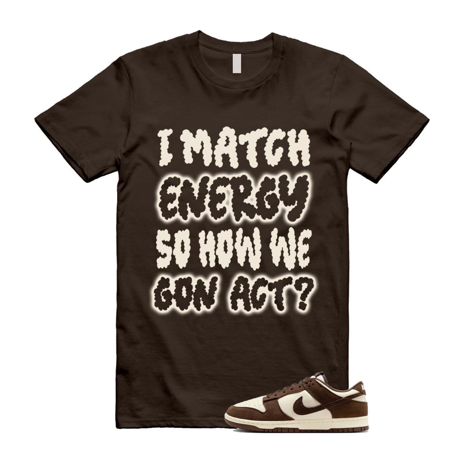 Dunk Baroque Brown Pale Ivory T Shirt Match MATCH FQ8249-104 T-Shirt, Sneaker Match Tee