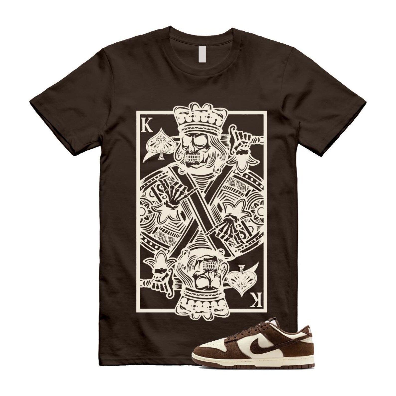 Dunk Baroque Brown Pale Ivory T Shirt Match KC FQ8249-104 T-Shirt, Sneaker Match Tee