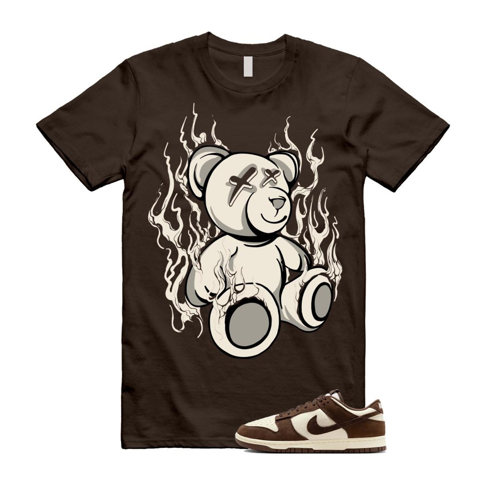 Dunk Baroque Brown Pale Ivory T Shirt Match LIT FQ8249-104 T-Shirt, Sneaker Match Tee