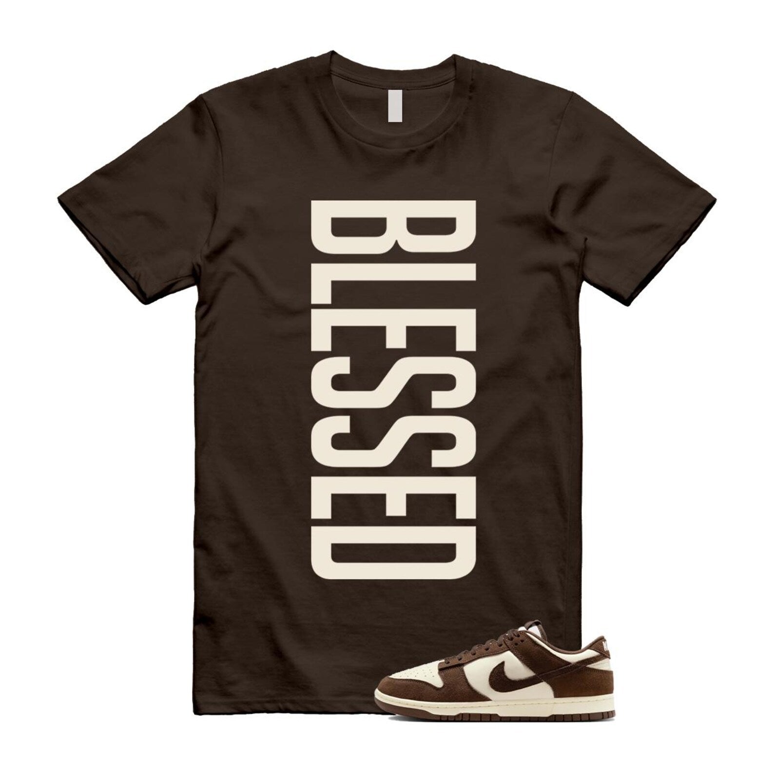 Dunk Baroque Brown Pale Ivory T Shirt Match VERTBLS FQ8249-104 T-Shirt, Sneaker Match Tee