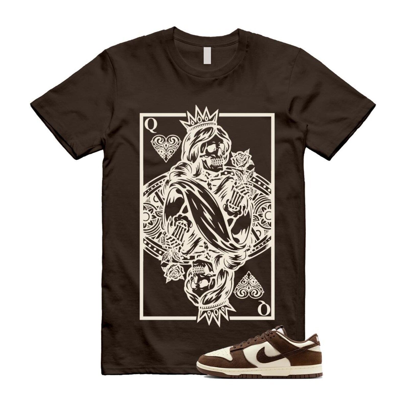 Dunk Baroque Brown Pale Ivory T Shirt Match QC FQ8249-104 T-Shirt, Sneaker Match Tee