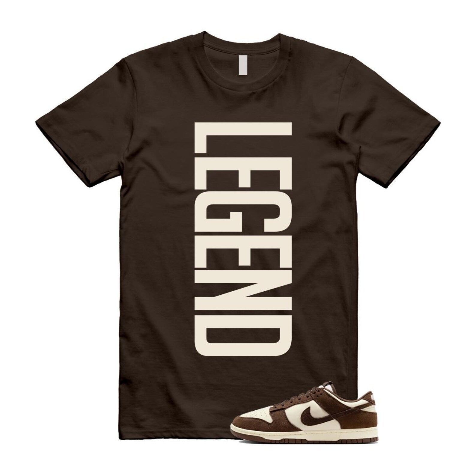 Dunk Baroque Brown Pale Ivory T Shirt Match LEGEND FQ8249-104 T-Shirt, Sneaker Match Tee