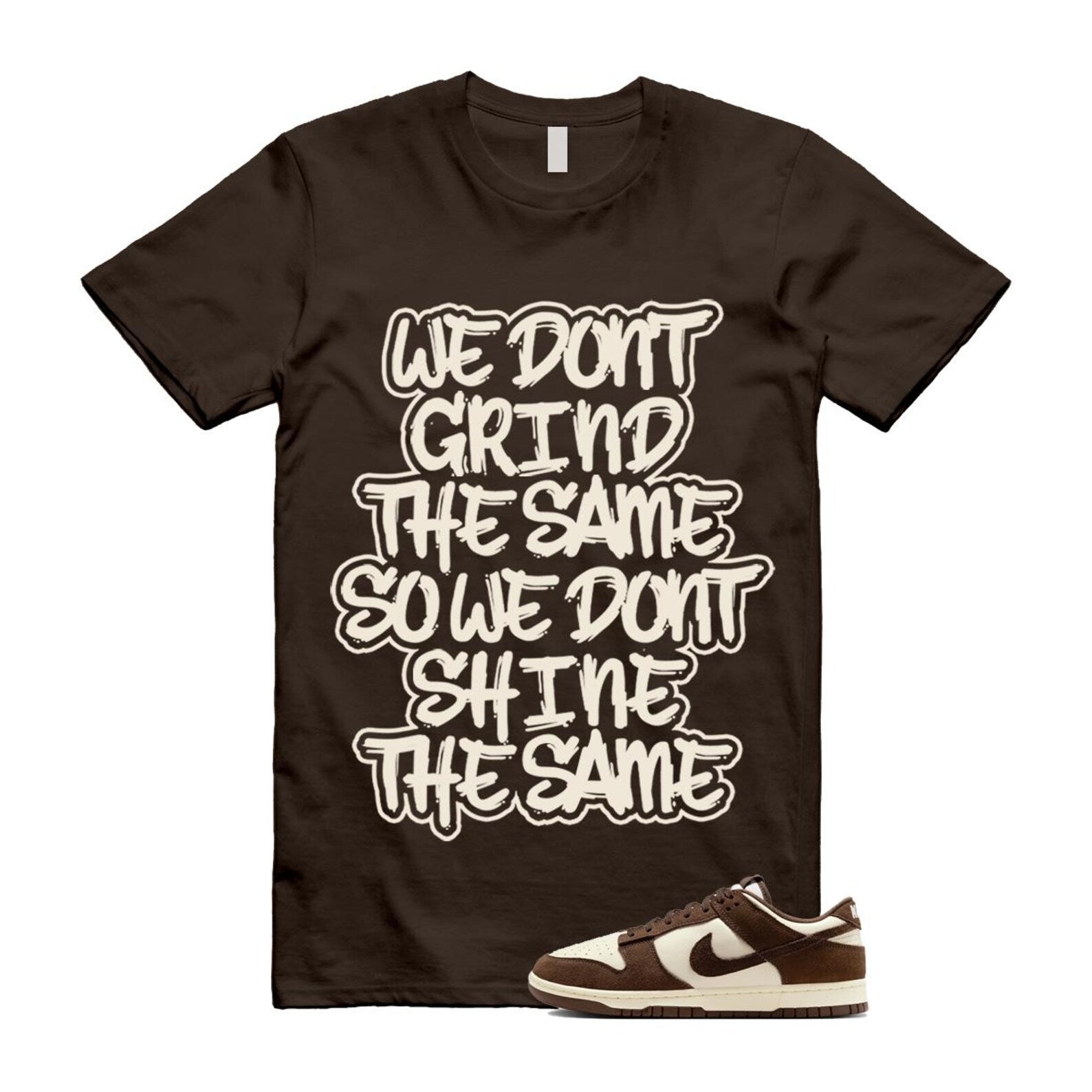 Dunk Baroque Brown Pale Ivory T Shirt Match GRIND FQ8249-104 T-Shirt, Sneaker Match Tee