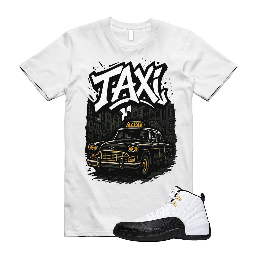 Air Jordan 12 Taxi Black Taxi Shirt to Match, CT8013-170, Match Sneaker Tee