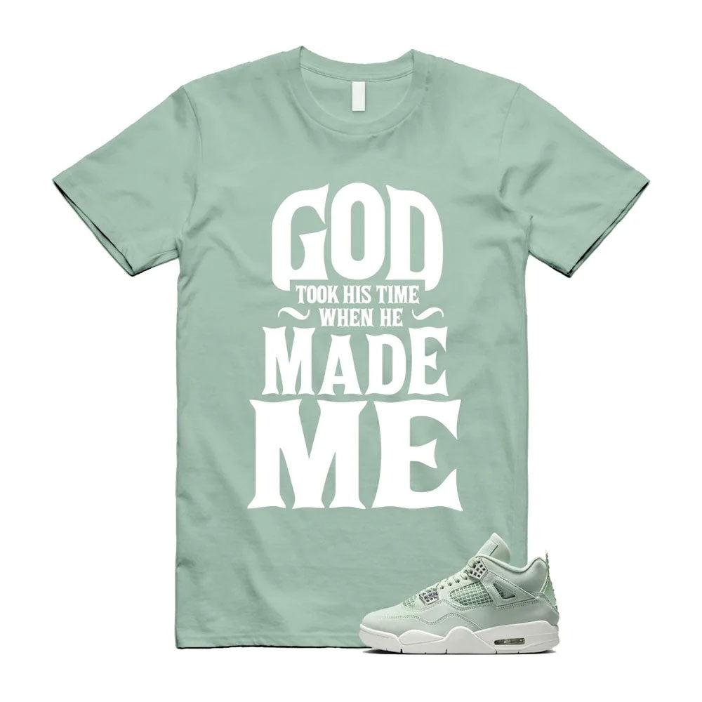 Air Jordan 4 Seafoam Shirt to Match God Took His Time HV0823-003 Match Sneaker Tee