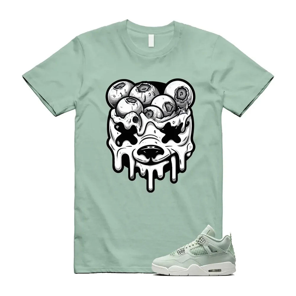 Air Jordan 4 Seafoam Shirt to Match Melting Skull Bear Head HV0823-003 Match Sneaker Tee