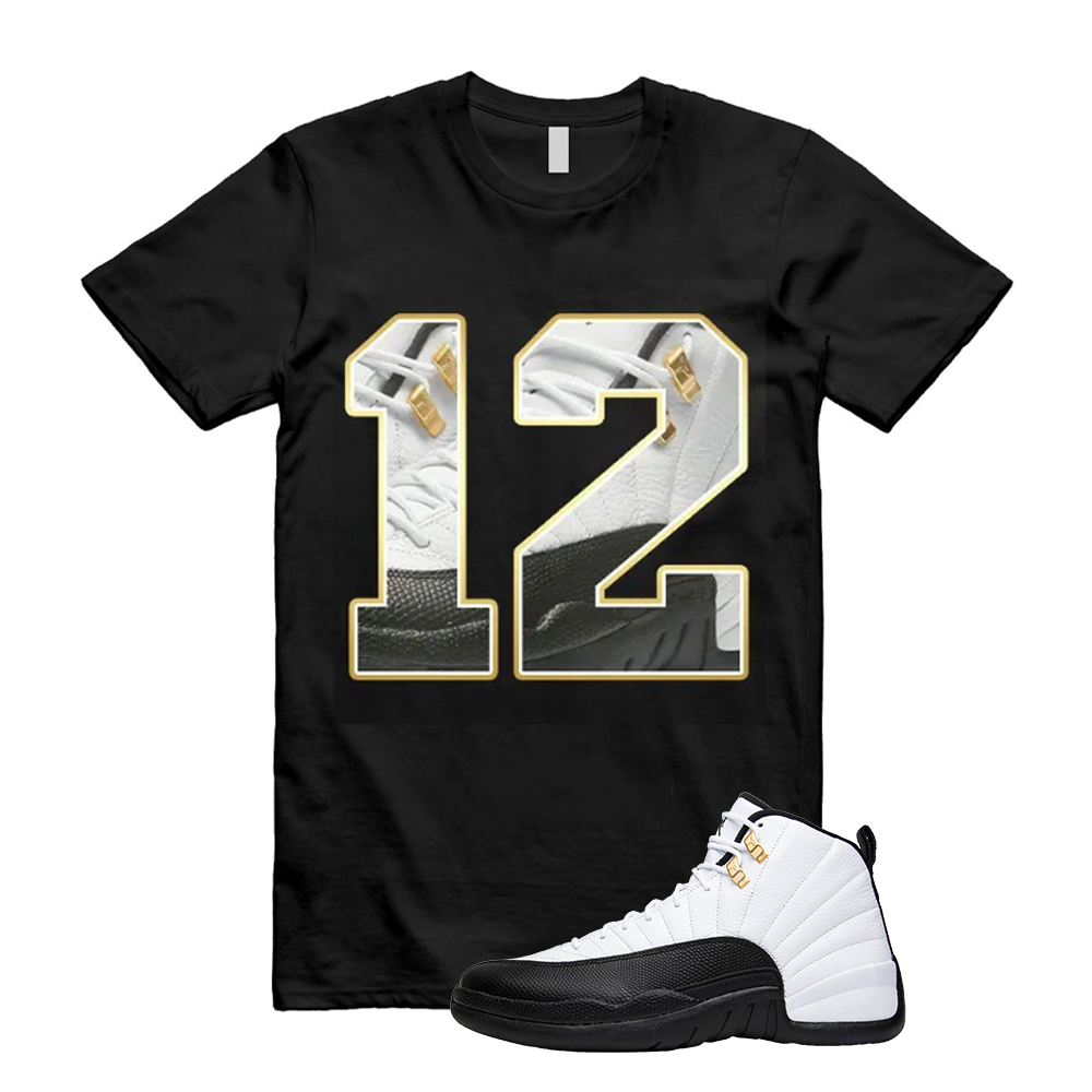 Air Jordan 12 Taxi – Number 12 Graphic Shirt to Match, 130690-125 Sneaker Match Tee