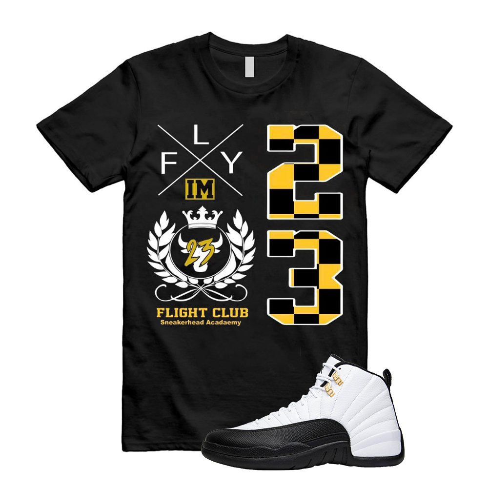 Air Jordan 12 Taxi Shirt to Match Fly 23 Flight Club, CT8013-170, Match Sneaker Tee