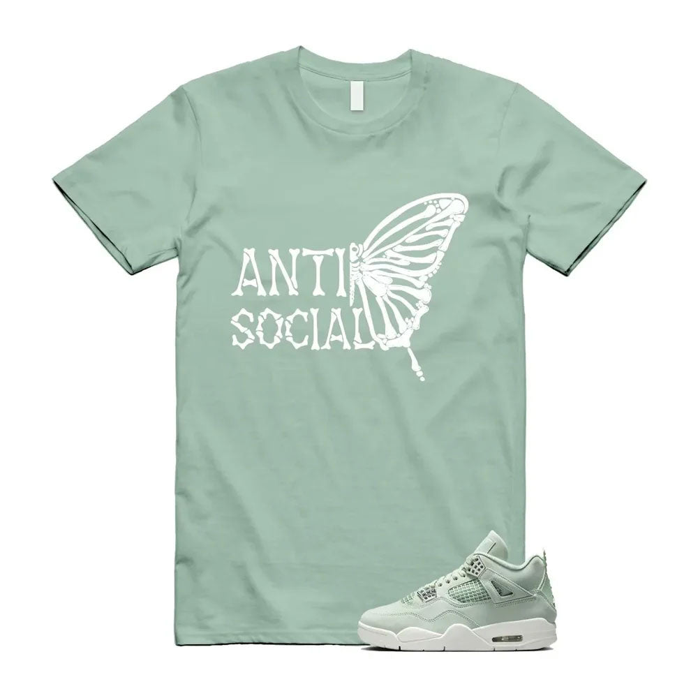 Anti Social Shirts To Match Jordans 4s Abundance AJ4 Seafoam, HV0823-003 Sneaker Match Tees T-Shirt, Sneaker Match Tee
