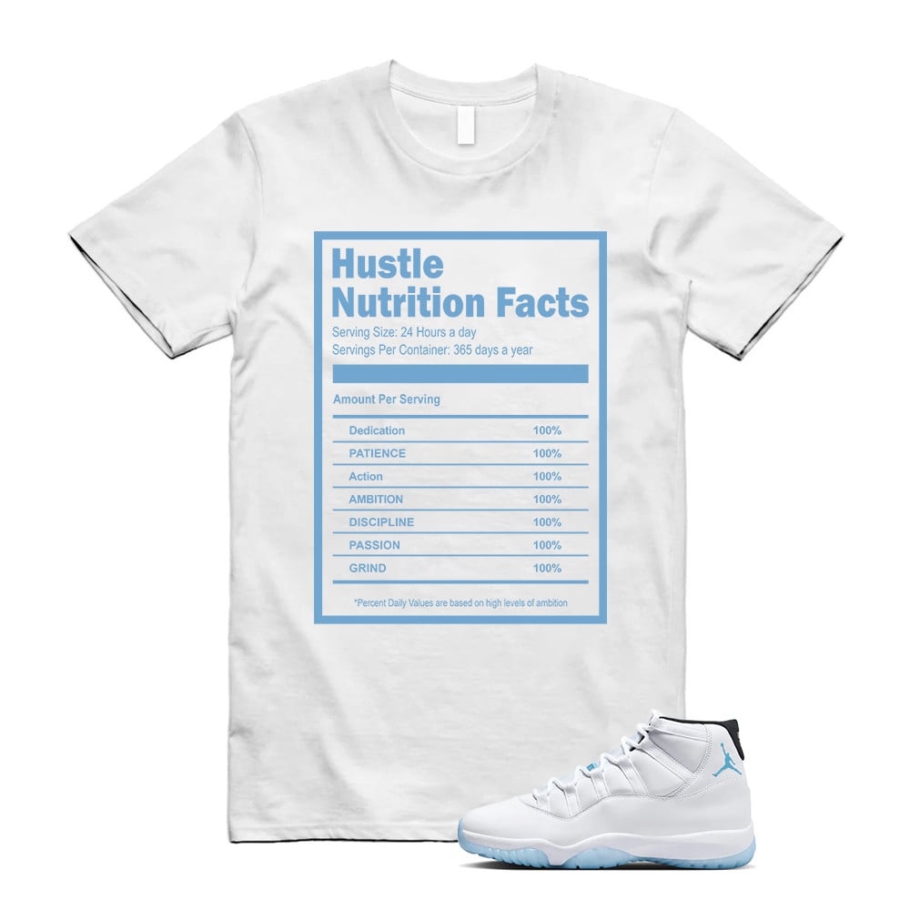 Hustle Facts Shirt, Jordan 11 Legend Blue Matching T-Shirt, Sneaker Match Tees