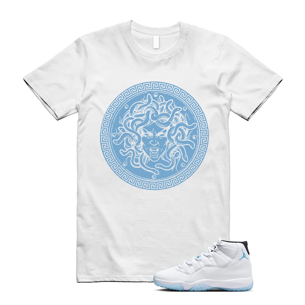 Medusa Shirt, Jordan 11 Legend Blue Matching T-Shirt, Sneaker Match Tees