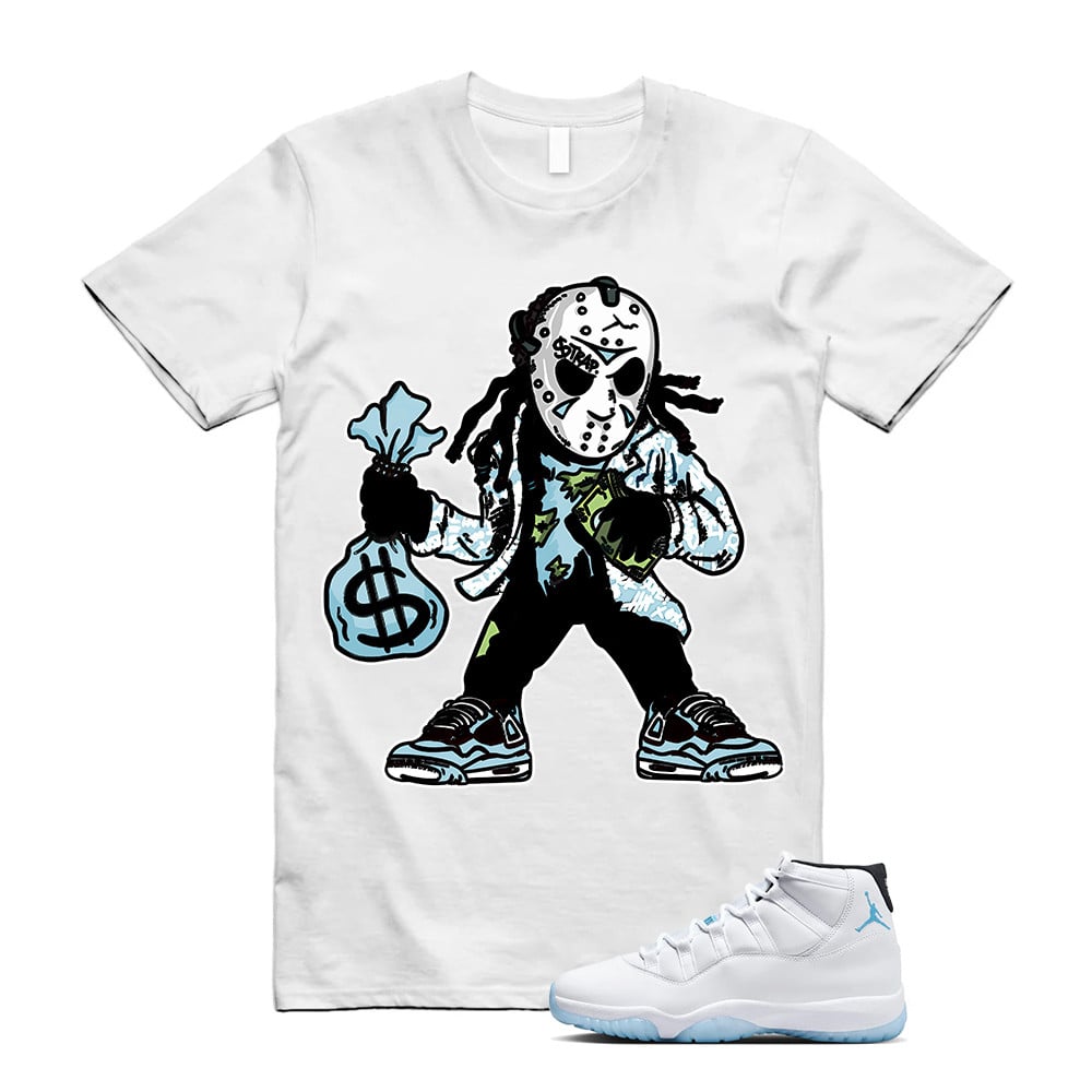 JASON Shirt, Jordan 11 Legend Blue Matching T-Shirt, Sneaker Match Tees