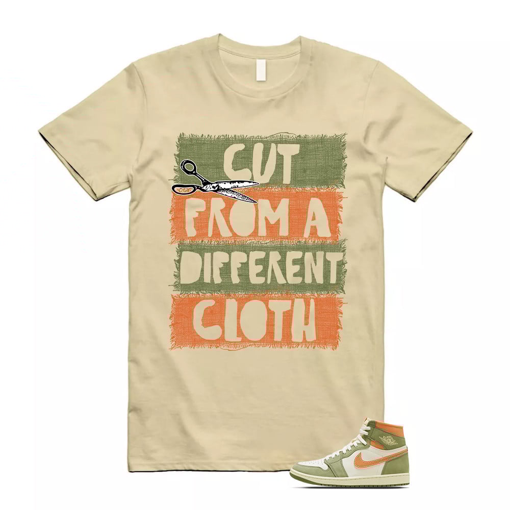Cut From A Different Cloth Shirt To Match Craft Celadon 1 High OG Sky J Light Olive Bright Mandarin Coconut Milk T-Shirt, Sneaker Match Tees
