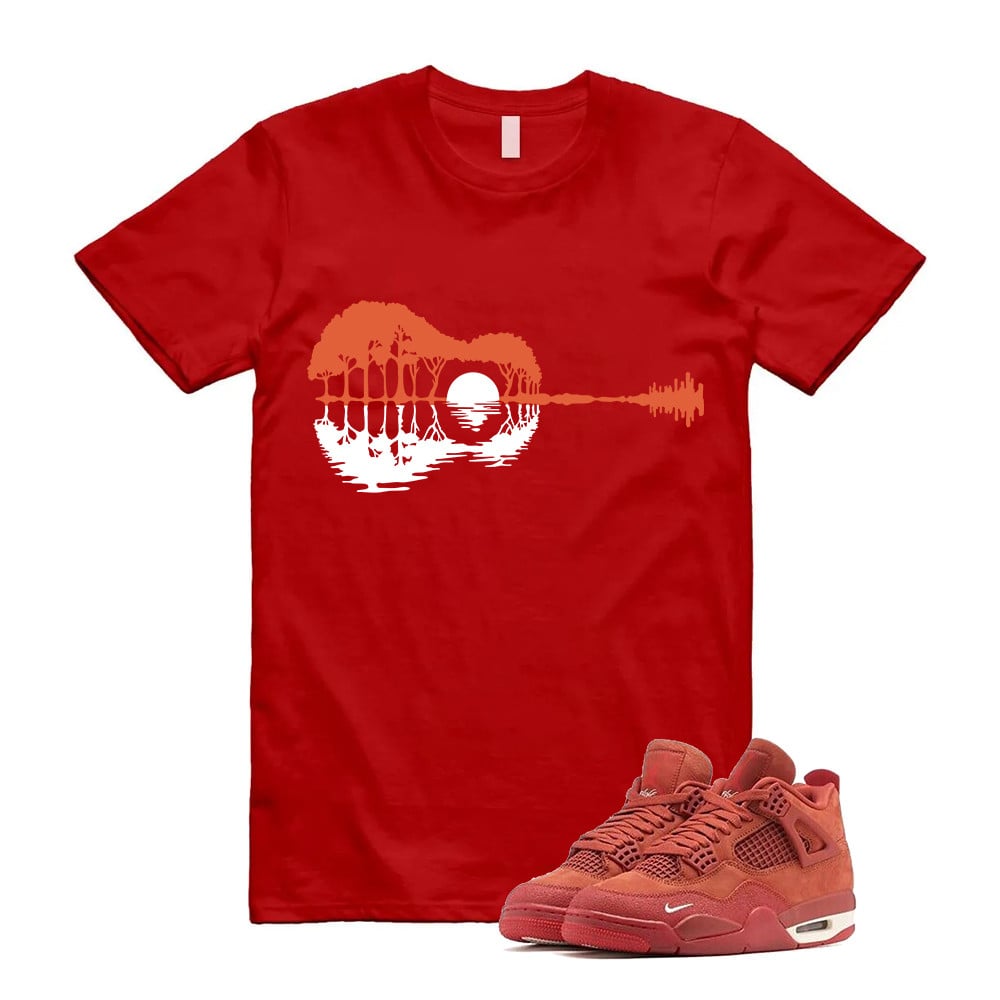 Guitar Shirt To Match Jordan 4 Brick By Brick Cinnabar Firewood T-Shirt, Sneaker Match Tees