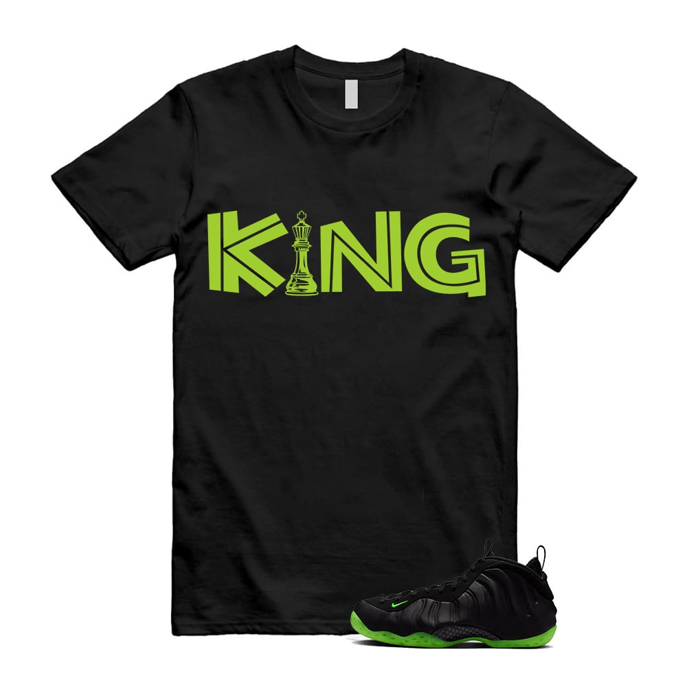 King Shirt To Match Foamposite Volt Black Air One T-Shirt, Sneaker Match Tees