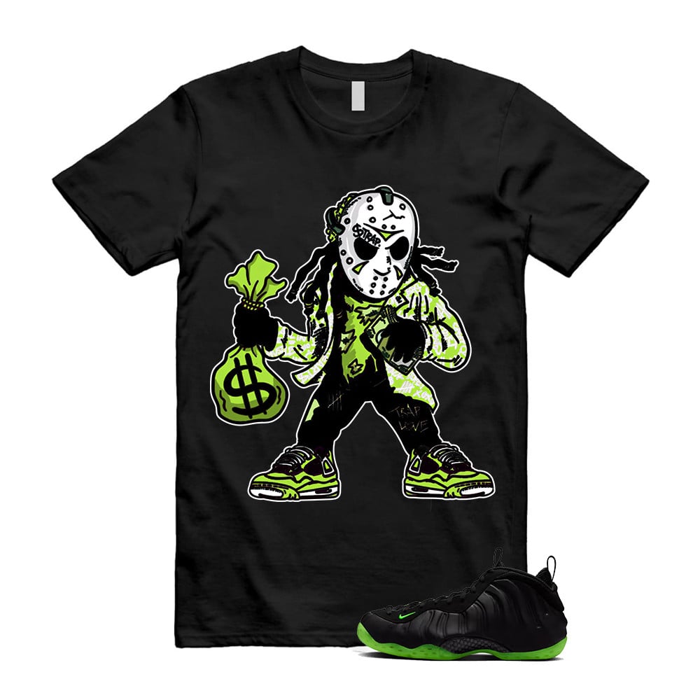 JASON Shirt To Match Foamposite Volt Black Air One T-Shirt, Sneaker Match Tees