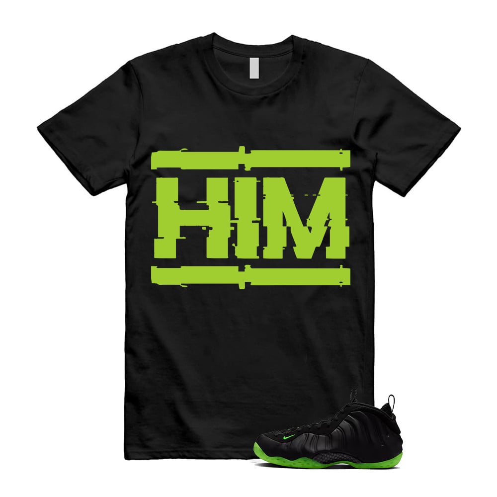 Him Shirt To Match Foamposite Volt Black Air One T-Shirt, Sneaker Match Tees