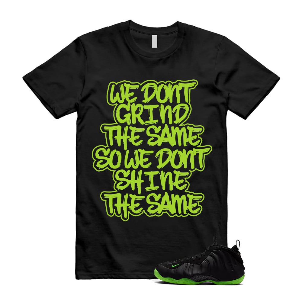 Grind Shirt To Match Foamposite Volt Black Air One T-Shirt, Sneaker Match Tees