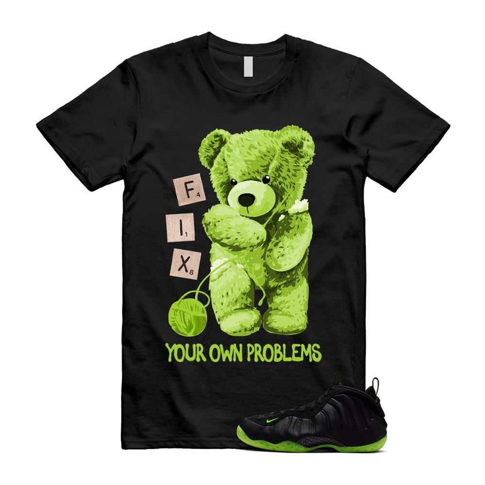 FIX Shirt To Match Foamposite Volt Black Air One T-Shirt, Sneaker Match Tees