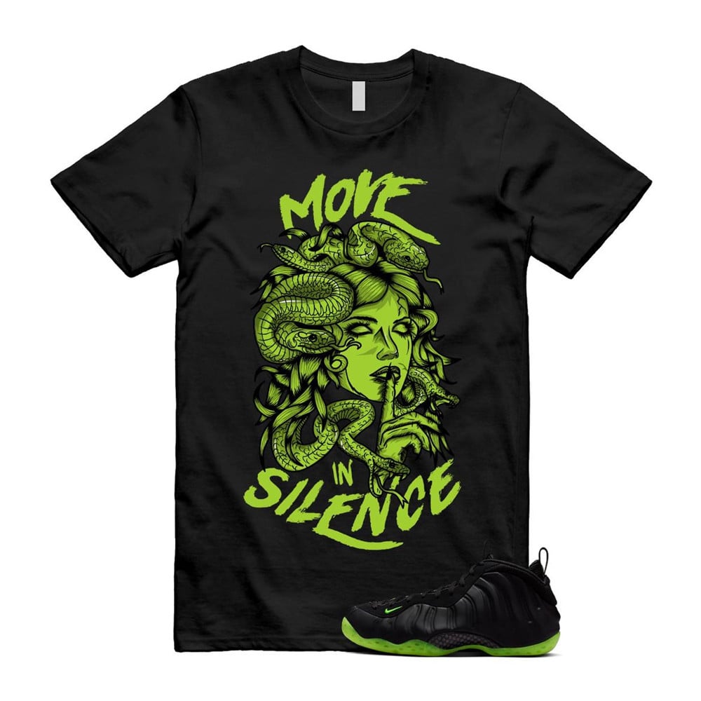 Move In Silence Shirt To Match Foamposite Volt Black Air One T-Shirt, Sneaker Match Tees