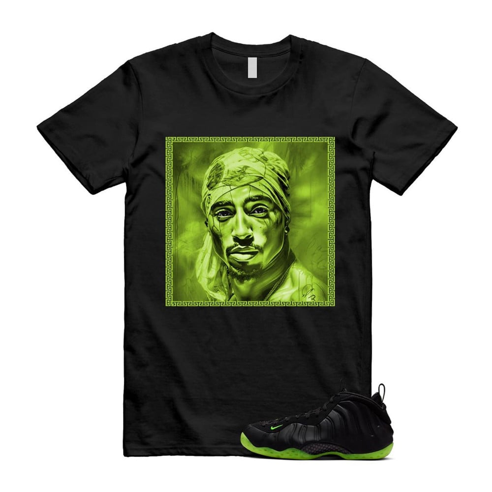 PAC Shirt To Match Foamposite Volt Black Air One T-Shirt, Sneaker Match Tees