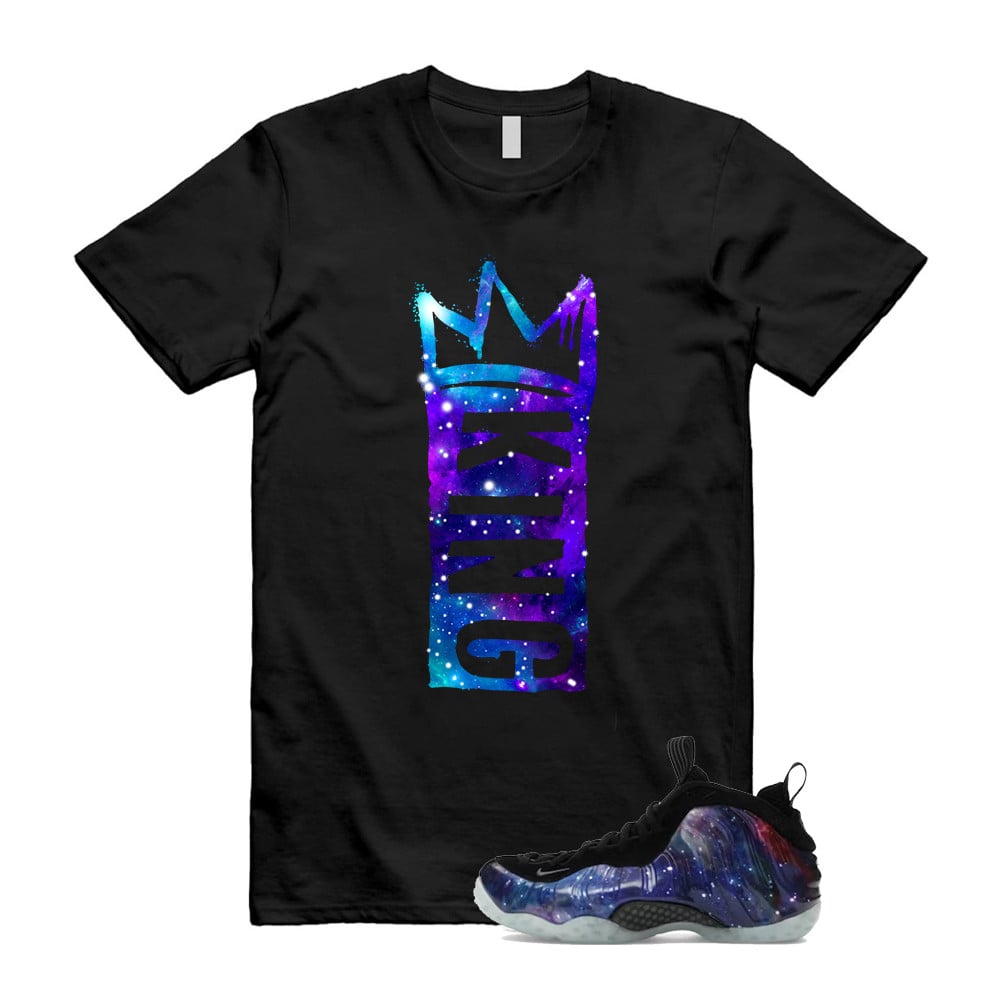 King Shirt To Match Galaxy Air Foamposite One 2025 Obsidian Black Anthracite T-Shirt, Sneaker Match Tees