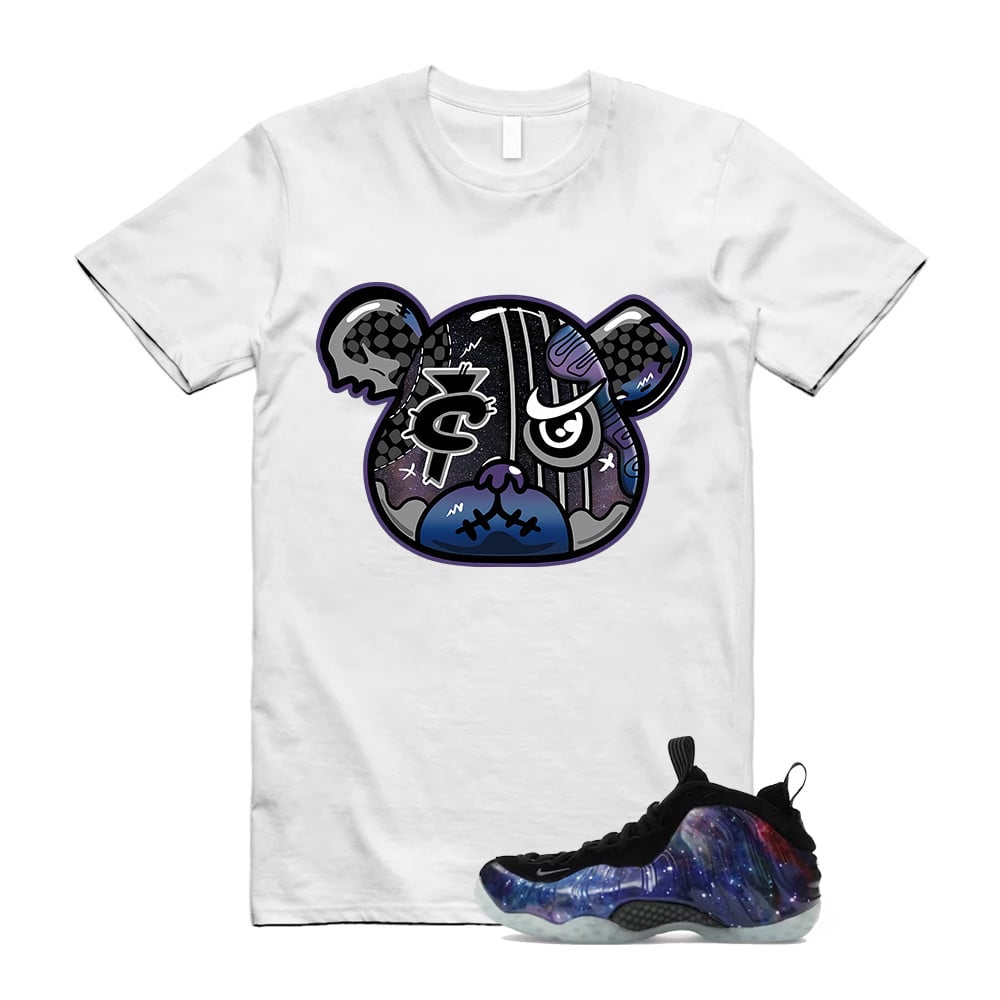 Foamposite Bear Shirt To Match Galaxy Air Foamposite One 2025 Obsidian Black Anthracite T-Shirt, Sneaker Match Tees